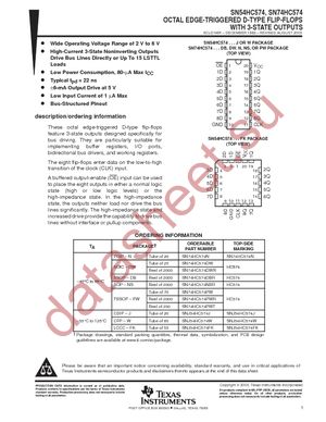 SN74HC574N datasheet  